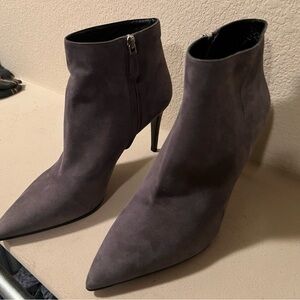 Prada Charcoal Heeled Ankle Boots